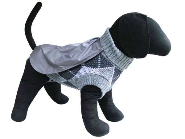 TiBu Strick 45 | Hundepullover mit Regencape