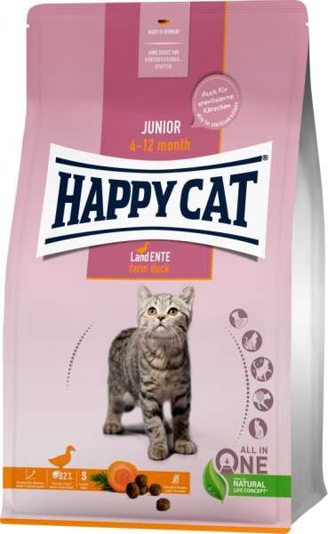 HappyCat Junior | mit Land-Ente | Katzenfutter
