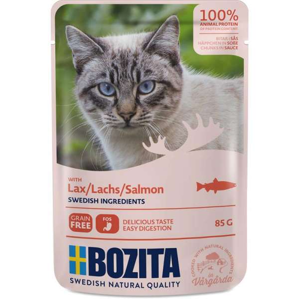 Bozita Cat | Häppchen in Soße mit Lachs | 6x 85g Pouch