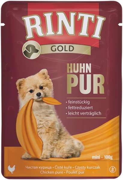 Rinti Gold | mit Huhn Pur | 10x100g Hundefutter