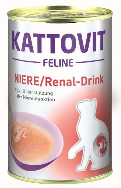 Kattovit Niere-Renal Drink | mit Huhn | 24x135ml Katzendrink