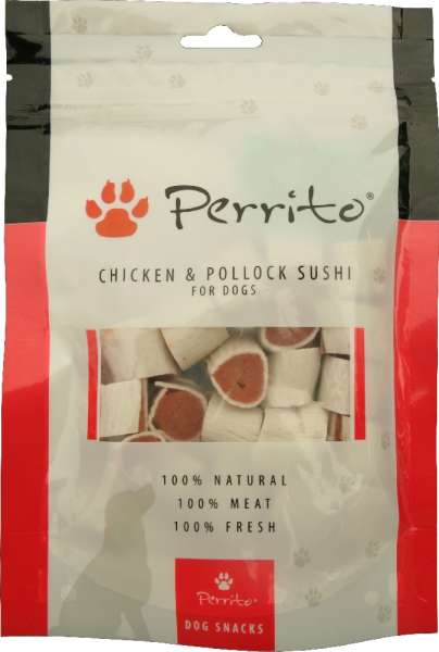 Perrito Hundesnack, Chicken &amp; Pollock Sushi, 100g