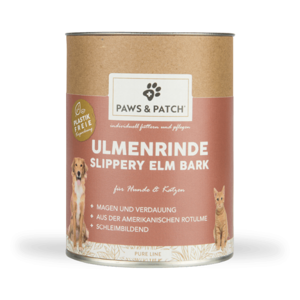 Paws &amp; Patch Ulmenrinde Pulver | für Hunde &amp; Katzen | 100 g Nahrungsergänzung
