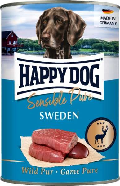 Happy Dog Sweden | Wild Pur | 6 Dosen Hundefutter