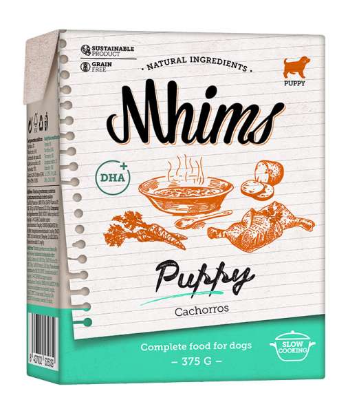 Mhims Dog Puppy | mit Huhn &amp; Kartoffeln | 12x 375g Hundenassfutter
