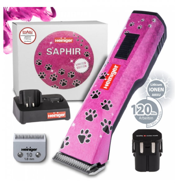 Heiniger Saphir Limited Edition | Pink | mit Size 10 | Akku Schermaschine