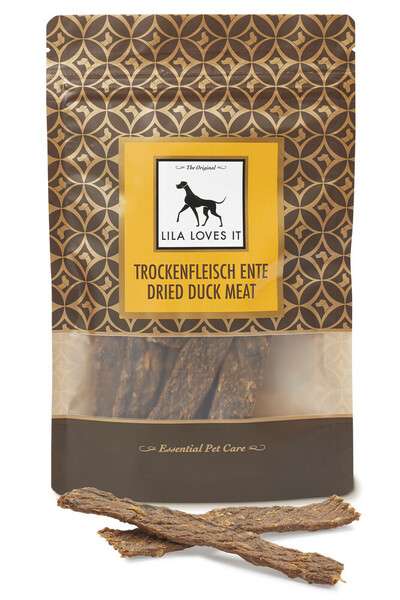LILA LOVES IT Trockenfleisch der Ente | 100 g Hundesnack