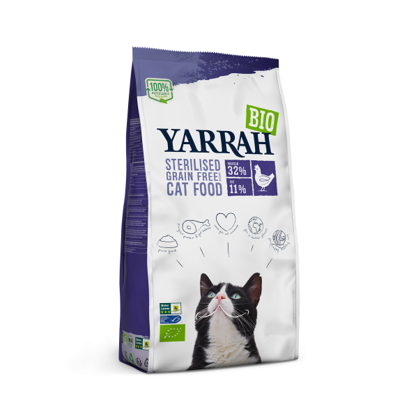 Yarrah Cat | für sterilisierte Katzen | getreidefreies BIO Katzenfutter