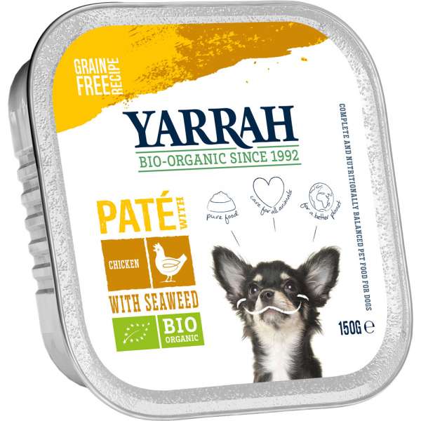 Yarrah Paté BIO | Huhn &amp; Seetang | gluten- und getreidefrei | 6x150g